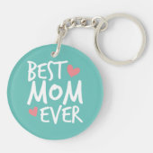 Best mam Ever Moederdag Typografie | Sleutelhanger (Achterkant)