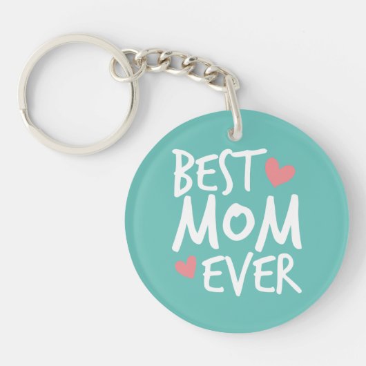 Best mam Ever Moederdag Typografie | Sleutelhanger (Voorkant)