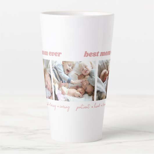 Best mam Ever Photo Collage Latte Mok (Voorkant)