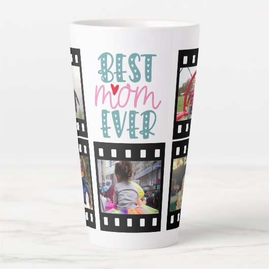 Best mam Ever Photo Collage Latte Mok (Voorkant)