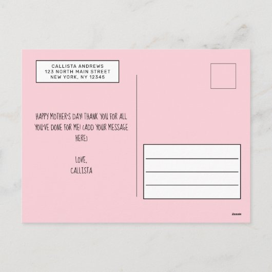 Best mam Ever Photo Collage Moederdag Feestdagenkaart (Achterkant)