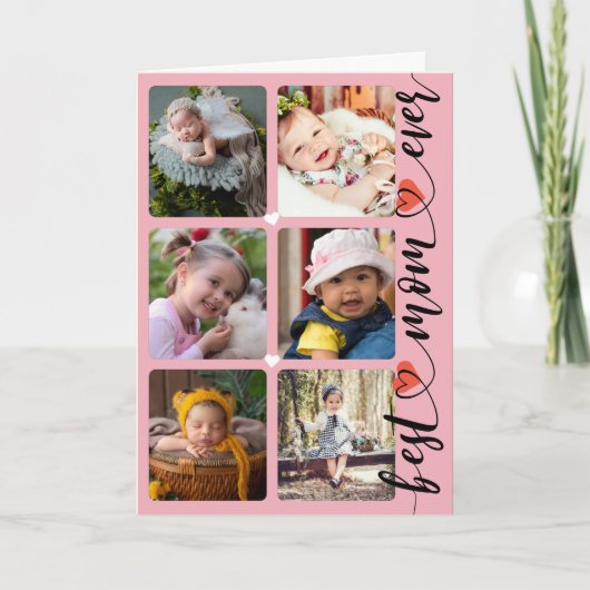 Best mam Ever Photo Collage Moederdag Kaart (Voorkant)