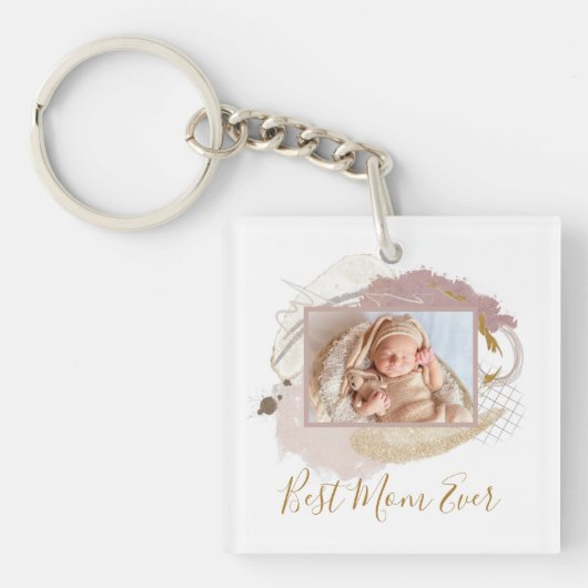 Best mam Ever Photo Modern Sleutelhanger (Voorkant)