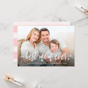 Best mam Ever Photo Moederdag Kaart