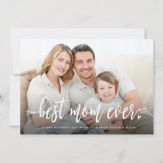 Best mam Ever Photo Moederdag Kaart (Voorkant)