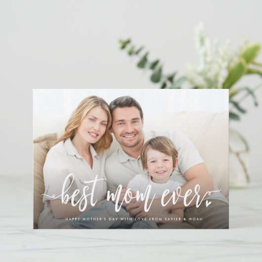 Best mam Ever Photo Moederdag Kaart (Staand voorkant)
