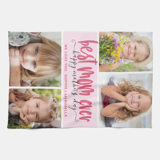 Best mam Ever Photo Moederdag Theedoek (Horizontaal)