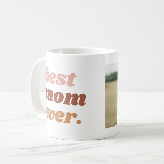 Best mam Ever Pink Boho Photo Coffee Mok (Voorkant links)