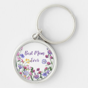 Best mam Ever Quote Summer Garden Flowers Sleutelh Sleutelhanger