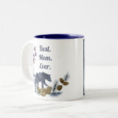 Best mam Ever Rustic Floral Foto Moederdag Tweekleurige Koffiemok (Voorkant links)