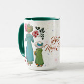 Best mam Ever Rustic Rozen  Moederdag Fun Mok (Voorkant links)