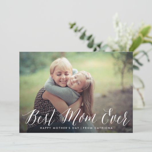 Best Mam Ever Script | MOEDERDAG KAART (Staand voorkant)