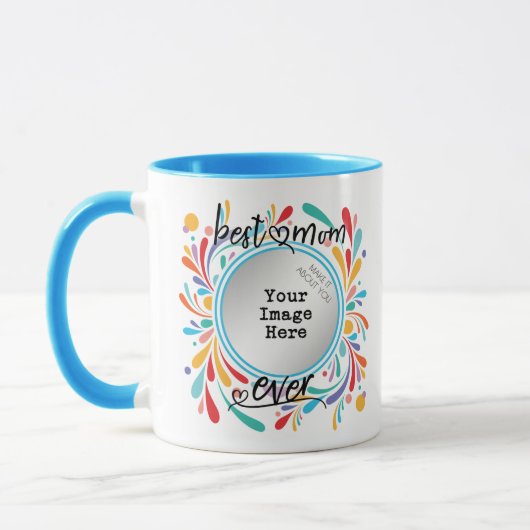 Best Mam Ever Script Typografie Heart Mok (Links)