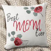 Best Mam Ever Script Waterverf Roos Floral