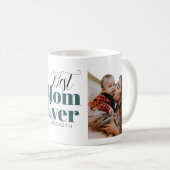 Best mam Ever Typografie Gepersonaliseerd Koffiemok (Voorkant rechts)