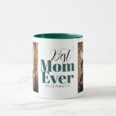 Best mam Ever Typografie Gepersonaliseerd Mok (Midden)