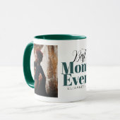 Best mam Ever Typografie Gepersonaliseerd Mok (Voorkant links)