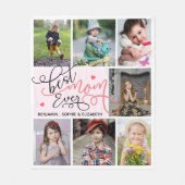 Best mam Ever Typography Photo Collage Fleece Deken (Voorkant)