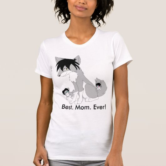 Best mam Ever Wolf T-Shirt, Alternate Cut T-shirt (Voorkant)