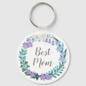 Best Mam Floral Flowers Bluebells Colorful Wreate Sleutelhanger (Voorkant)