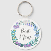 Best Mam Floral Flowers Bluebells Colorful Wreate Sleutelhanger (Achterkant)