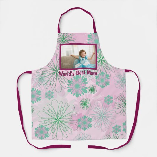 Best Mam Floral Foto Adult Apron Schort (Voorkant)