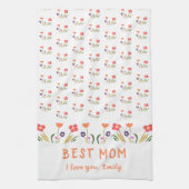 Best mam Flower Pattern Drawing Moeder Day Theedoek (Verticaal)