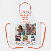 Best Mam Flowers 5 Foto Collage Keepslag Schort (Voorkant)