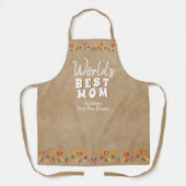 Best Mam Flowers Floral Beige Moederdag Schort (Voorkant)