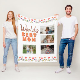 Best Mam Flowers Floral Moederdag Foto Fleece Deken