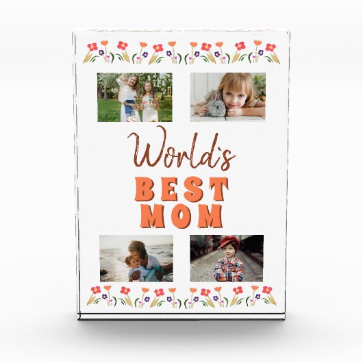 Best Mam Flowers Floral Moederdag Fotoblokken (Voorkant)