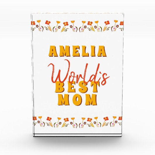 Best Mam Flowers Floral Moederdag Fotoblokken (Voorkant)