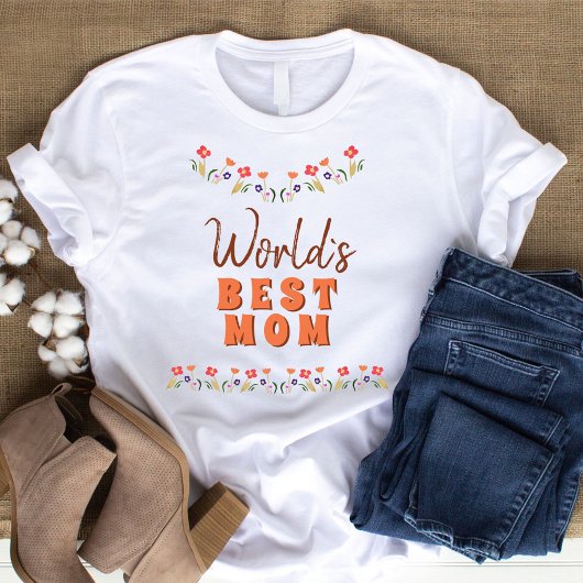 Best Mam Flowers Floral Moederdag T-shirt