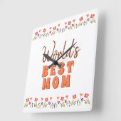 Best Mam Flowers Floral Moederdag Vierkante Klok (Hoek)