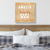 Best Mam Flowers Floral Rustic Beige Canvas Afdruk (Insitu (Slaapkamer))