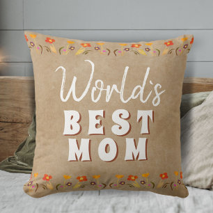 Best Mam Flowers Floral Rustic Beige  Kussen
