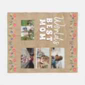 Best Mam Flowers Floral Rustic Foto Fleece Deken (Voorkant (Horizontaal))