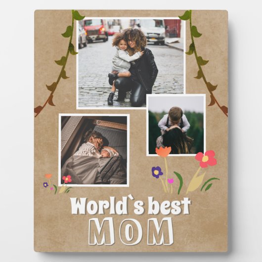 Best Mam Flowers Old Paper 3 Foto Fotoplaat (Voorkant)