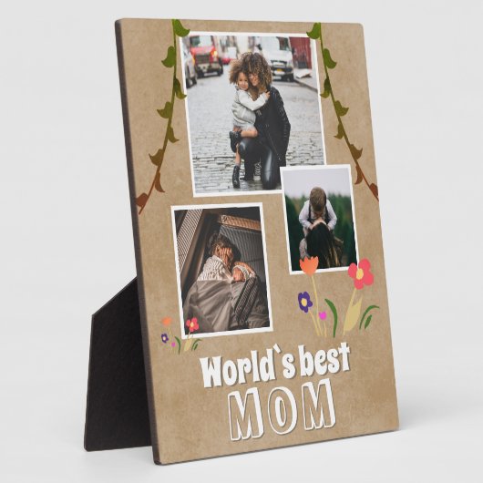 Best Mam Flowers Old Paper 3 Foto Fotoplaat (Zijkant)