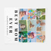 Best mam Foto Collage Fleece Blanket Deken (Voorkant (Horizontaal))