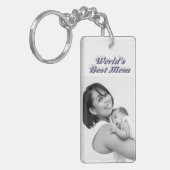 Best mam foto grijze tekst sleutelhanger (Voorkant Links)