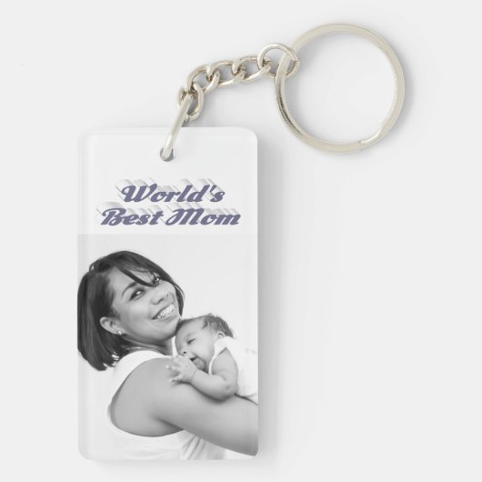 Best mam foto grijze tekst sleutelhanger (achterkant)