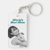 Best mam foto groene tekst sleutelhanger (achterkant)