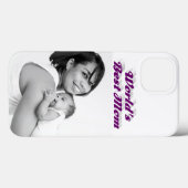 Best mam foto paarse tekst Case-Mate iPhone case (Achterkant (horizontaal))