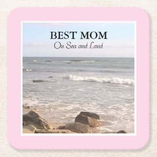 Best mam Foto van Wavy Atlantic Ocean Blue Sky Kartonnen Onderzetters