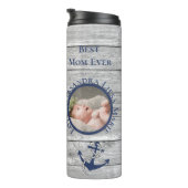 Best mam Gray Wood Nautical Navy Anchor Thermosbeker (Geroteerd rechts)