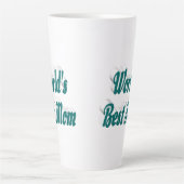 Best mam green text latte mok (Voorkant)