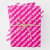 Best mam Hot Pink en White Wrapping Paper Sheets (In situ)