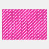 Best mam Hot Pink en White Wrapping Paper Sheets (Voorkant)