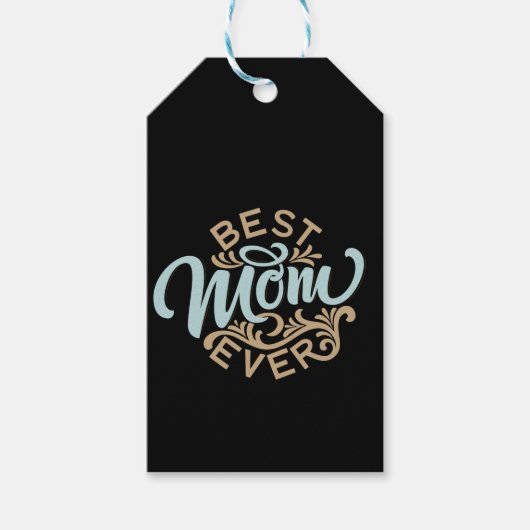 Best mam in Word Art Cadeaulabel (Voorkant)